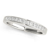 Channel Set Princess Cut Half Eternity Ring in Gold & Platinum