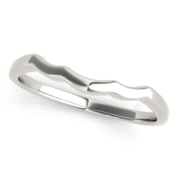 Curved Wedding Gold Band