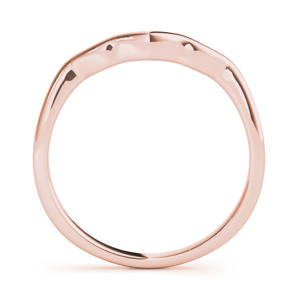 Curved Wedding Gold Band