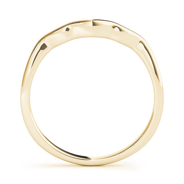 Curved Wedding Gold Band