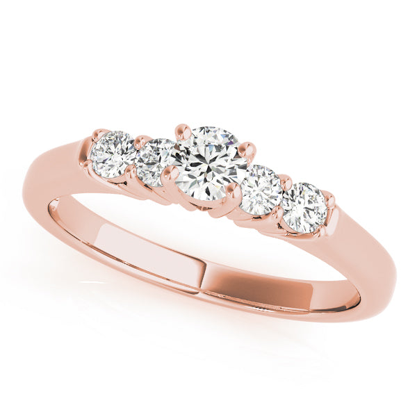 Elegant Prong-Set Round Diamond Engagement Ring — 9K/18K Gold & Platinum