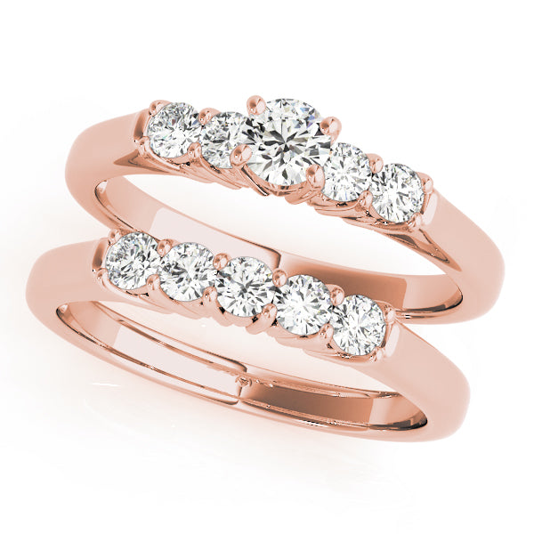 Elegant Prong-Set Round Diamond Engagement Ring — 9K/18K Gold & Platinum