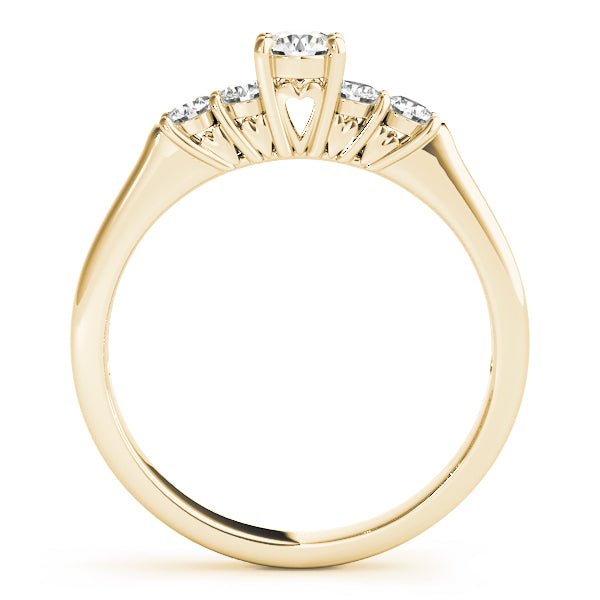Elegant Prong-Set Round Diamond Engagement Ring — 9K/18K Gold & Platinum