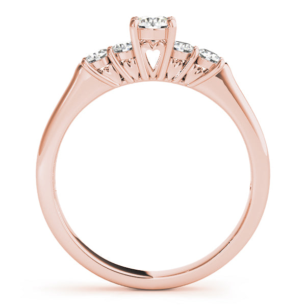 Elegant Prong-Set Round Diamond Engagement Ring — 9K/18K Gold & Platinum