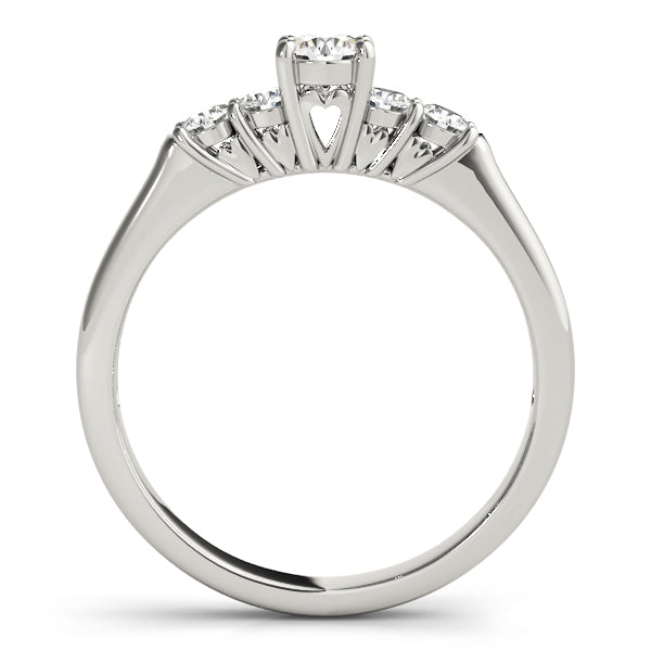 Elegant Prong-Set Round Diamond Engagement Ring — 9K/18K Gold & Platinum