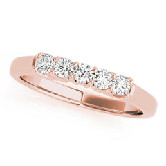 Prong Set Half Eternity Ring in Gold & Platinum