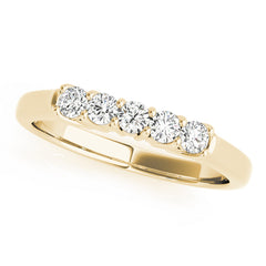 Prong Set Half Eternity Ring in Gold & Platinum