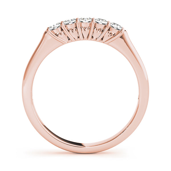 Prong Set Half Eternity Ring in Gold & Platinum