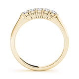 Prong Set Half Eternity Ring in Gold & Platinum