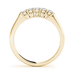 Prong Set Half Eternity Ring in Gold & Platinum