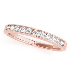 Channel Set Half Eternity Ring in Gold & Platinum
