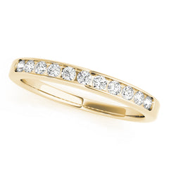 Channel Set Half Eternity Ring in Gold & Platinum