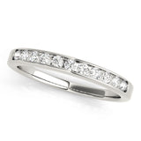Channel Set Half Eternity Ring in Gold & Platinum