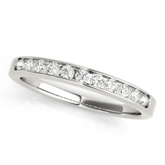 Channel Set Half Eternity Ring in Gold & Platinum