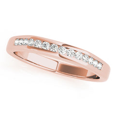 Channel Set Half Eternity Ring in Gold & Platinum