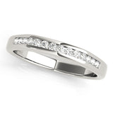 Channel Set Half Eternity Ring in Gold & Platinum