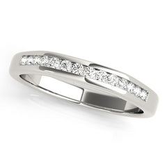 Channel Set Half Eternity Ring in Gold & Platinum