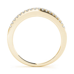 Prong Set Half Eternity Ring in Gold & Platinum