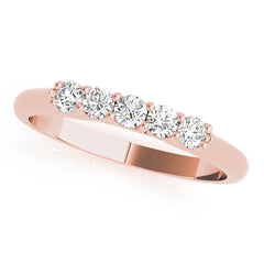 Prong Set Half Eternity Ring in Gold & Platinum