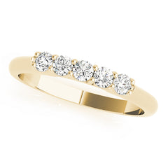 Prong Set Half Eternity Ring in Gold & Platinum