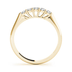 Prong Set Half Eternity Ring in Gold & Platinum