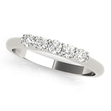 Prong Set Half Eternity Ring in Gold & Platinum