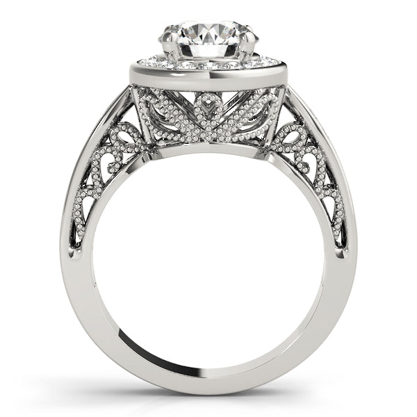 Eternal Halo Round Diamond Engagement Ring — 9K/18K Gold & Platinum