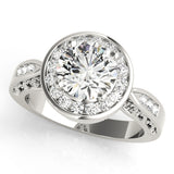 Eternal Halo Round Diamond Engagement Ring — 9K/18K Gold & Platinum