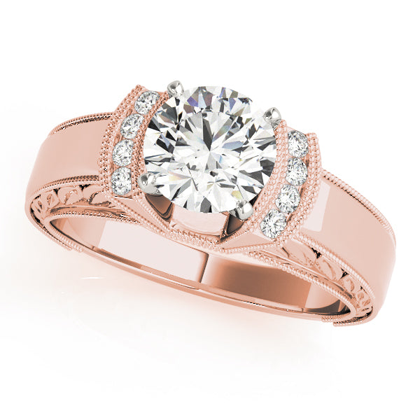 Radiant Remounts Round Diamond Engagement Ring — 9K/18K Gold & Platinum