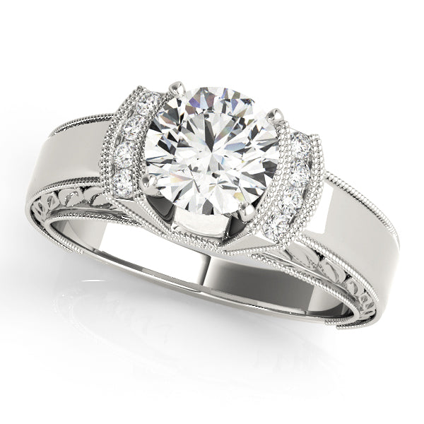 Radiant Remounts Round Diamond Engagement Ring — 9K/18K Gold & Platinum
