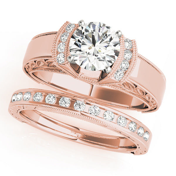 Radiant Remounts Round Diamond Engagement Ring — 9K/18K Gold & Platinum