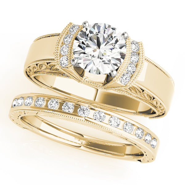 Radiant Remounts Round Diamond Engagement Ring — 9K/18K Gold & Platinum