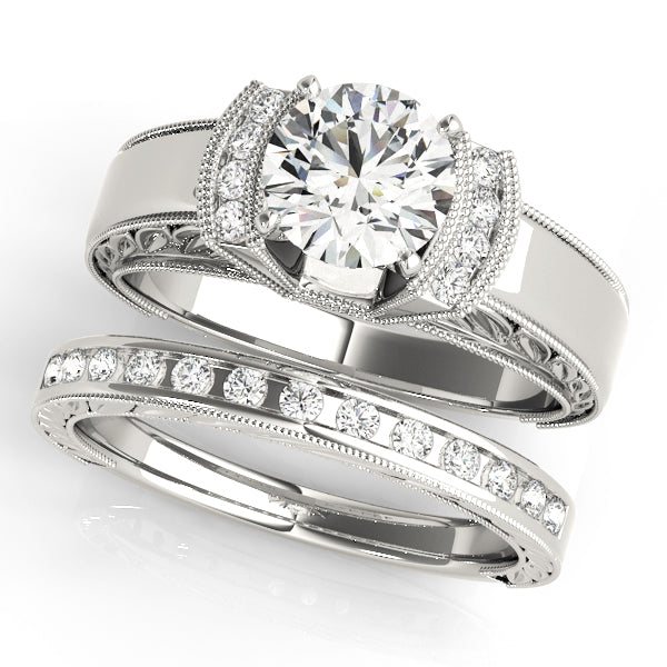 Radiant Remounts Round Diamond Engagement Ring — 9K/18K Gold & Platinum