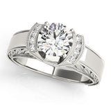 Radiant Remounts Round Diamond Engagement Ring — 9K/18K Gold & Platinum