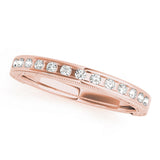 Channel Set Half Eternity Ring in Gold & Platinum