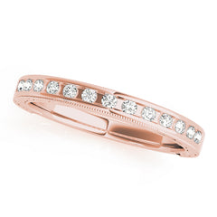 Channel Set Half Eternity Ring in Gold & Platinum