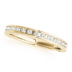 Channel Set Half Eternity Ring in Gold & Platinum