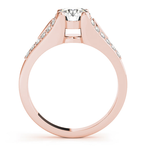 Brilliant Multi-Row Round Diamond Engagement Ring — 9K/18K Gold & Platinum