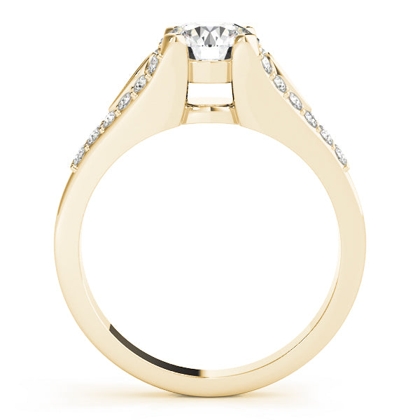 Brilliant Multi-Row Round Diamond Engagement Ring — 9K/18K Gold & Platinum