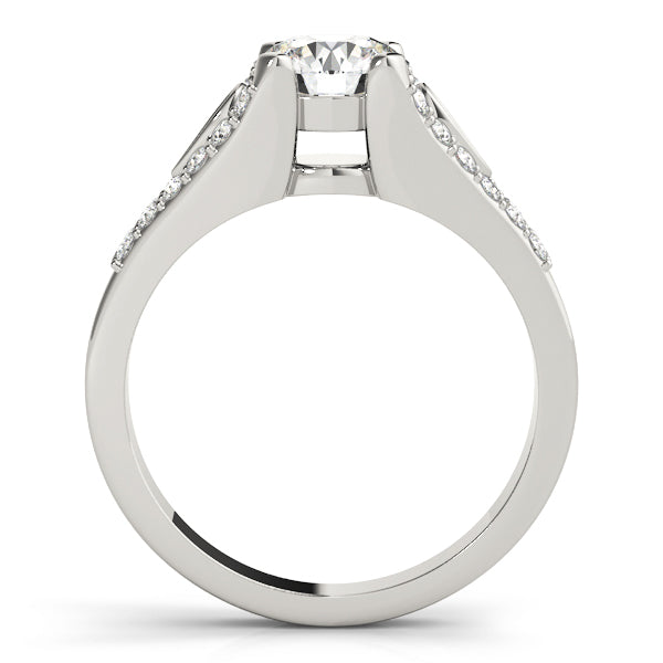 Brilliant Multi-Row Round Diamond Engagement Ring — 9K/18K Gold & Platinum