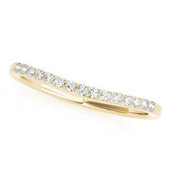 Curved Bands Half Eternity Ring in Gold & Platinum