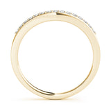 Curved Bands Half Eternity Ring in Gold & Platinum