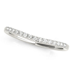 Curved Bands Half Eternity Ring in Gold & Platinum