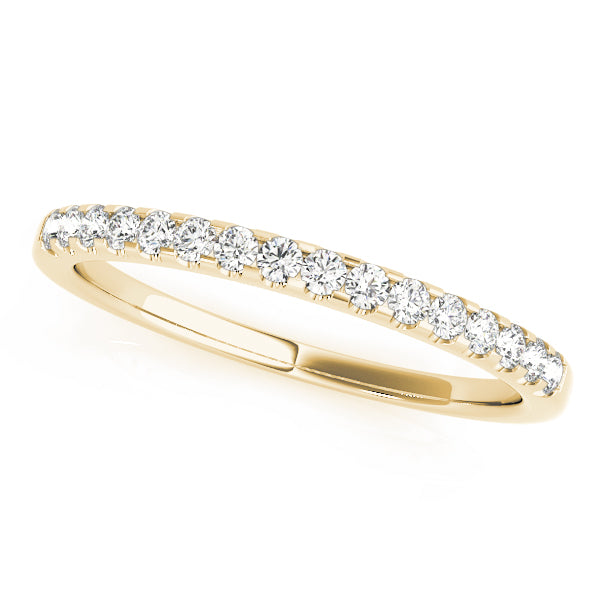 Shared Prong Half Eternity Ring in Gold & Platinum