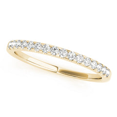 Shared Prong Half Eternity Ring in Gold & Platinum