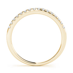 Shared Prong Half Eternity Ring in Gold & Platinum