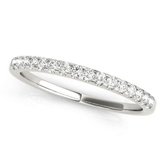 Shared Prong Half Eternity Ring in Gold & Platinum