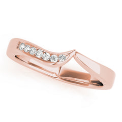Channel Set Curved Half Eternity Ring in Gold & Platinum