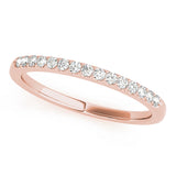 Shared Prong Wedding Half Eternity Ring in Gold & Platinum
