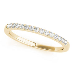 Shared Prong Wedding Half Eternity Ring in Gold & Platinum